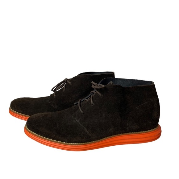 Cole Haan Mens LunarGrand Woodbury Brown Suede Chukka Boots Size 13 - Picture 4 of 7